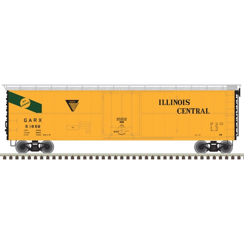 Atlas 20005796 HO Scale 50' GARX Reefer Illinois Central 51654