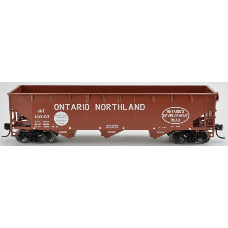 Bowser 42309 HO Scale 70 Ton Offset 3 Bay Hopper Ontario Northland ONT 140138