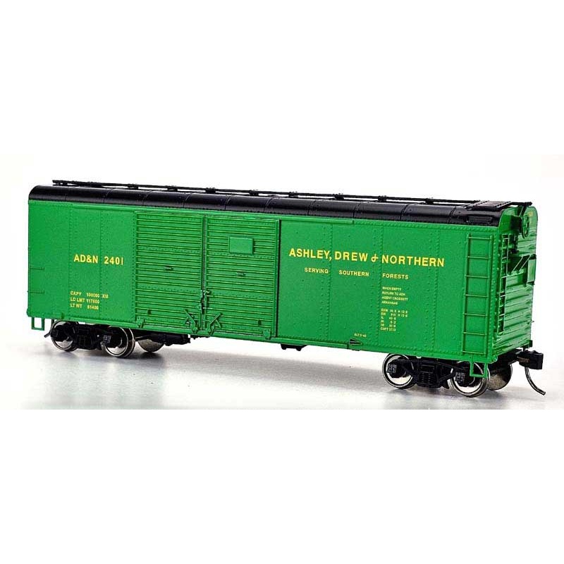 Bowser 43304 HO Scale X31 Round Roof Double Door Boxcar Ashley, Drew & Northern AD&N 2401