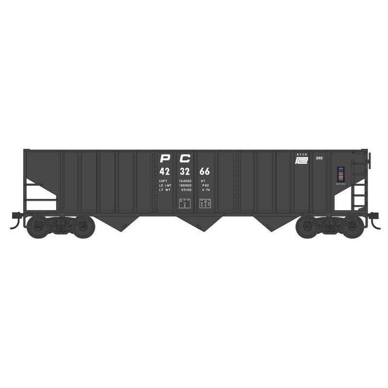 Bowser 43477 HO Scale 70 Ton 14 Panel 3 Bay Hopper Penn Central PC 423266 (Ore Service)