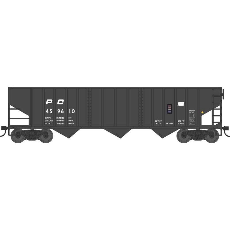 Bowser 43480 HO Scale 70 Ton 14 Panel 3 Bay Hopper Penn Central PC 459610