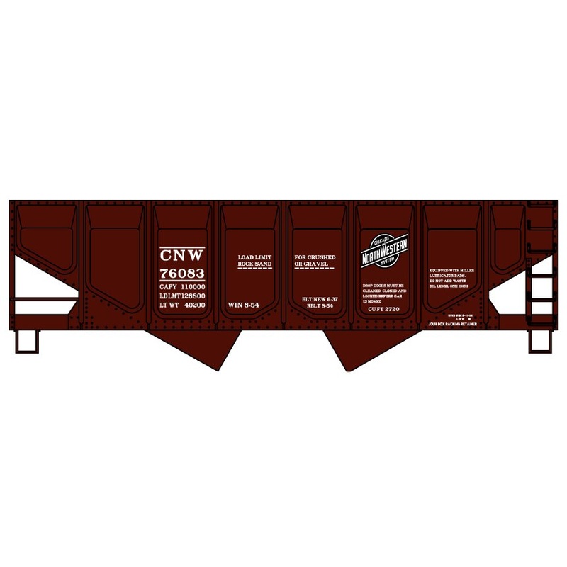Accurail 81741 HO Scale USRA 55 Ton Twin Hopper Kit Chicago & North Western CNW