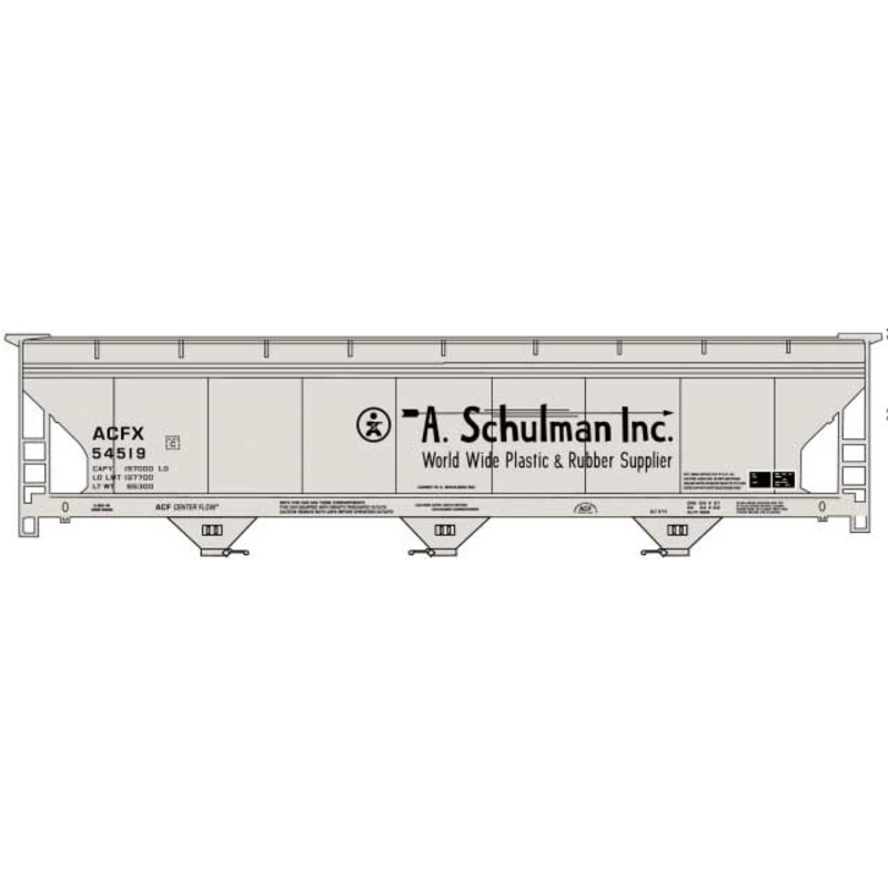 Accurail 81763 HO Scale ACF 3 Bay Covered Hopper Kit A. Schulman ACFX 54521