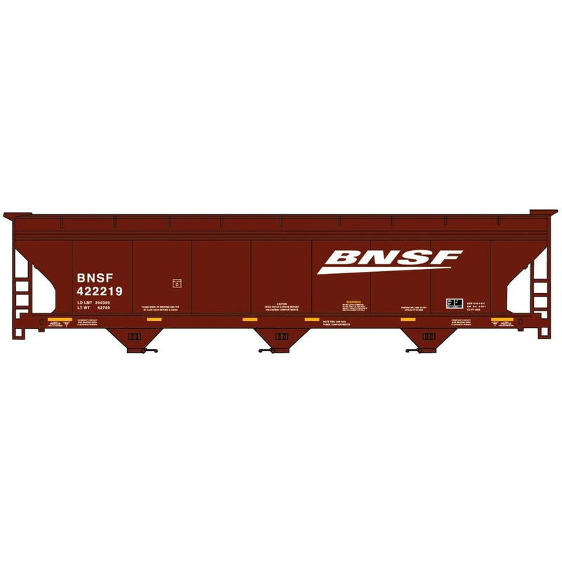 Accurail 81771 HO Scale ACF 3 Bay Covered Hopper Kit BNSF (# Varies)