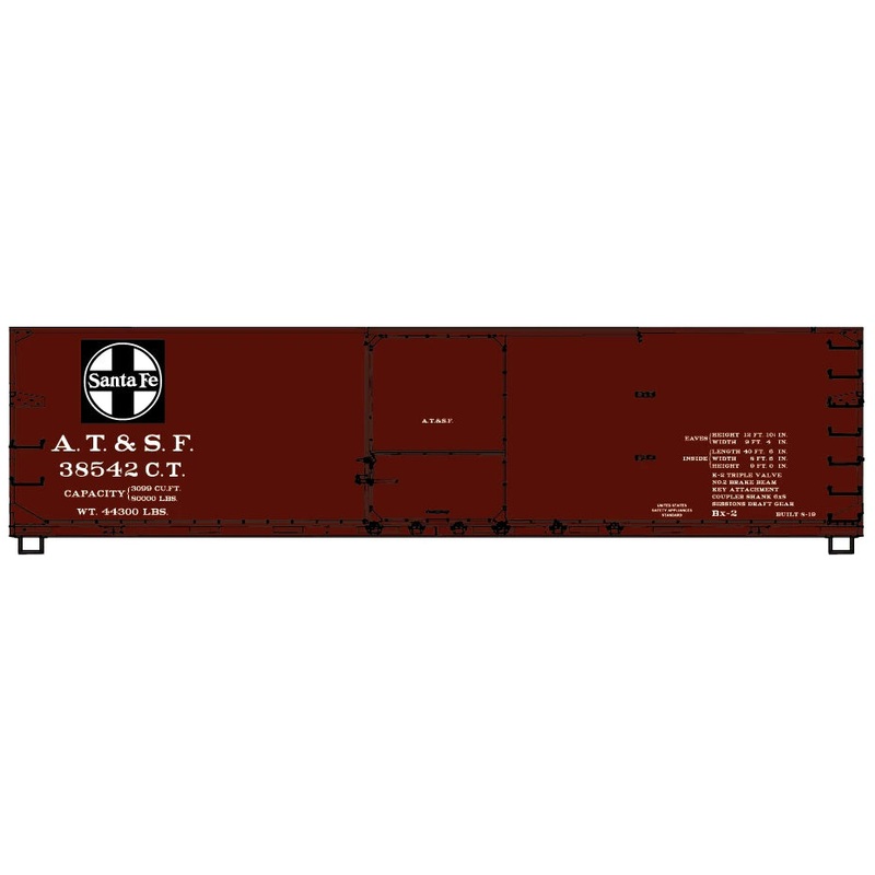Accurail 81781 HO Scale 40' USRA Double Sheathed Wood Boxcar Kit Santa Fe ATSF 38542