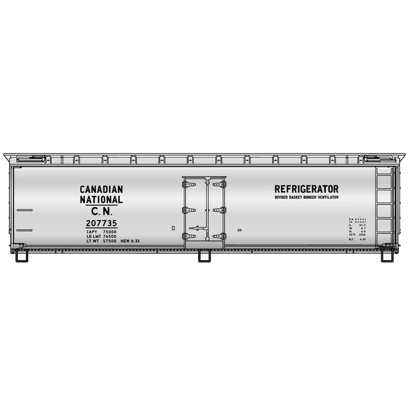 Accurail 81801 HO Scale 40' Wood Reefer Kit Canadian National CN 207735