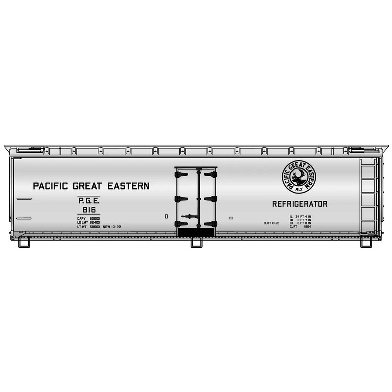 Accurail 81803 HO Scale 40' Wood Reefer Kit Pacific Great Eastern PGE 818