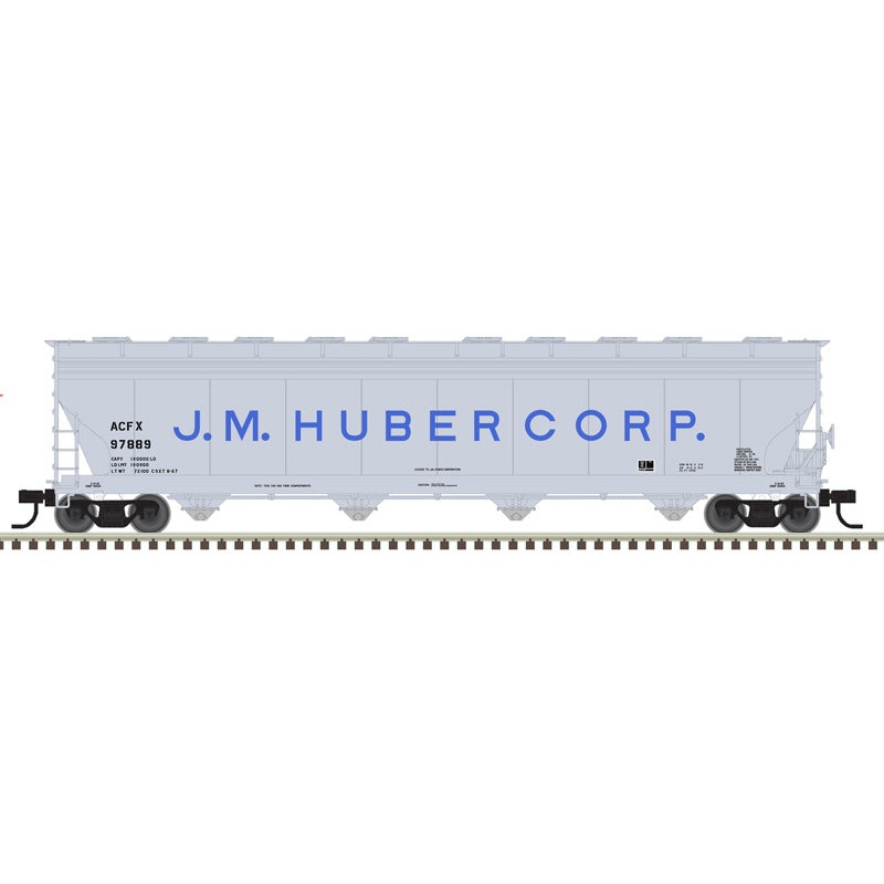 Atlas 20006740 HO Scale 5701 Covered Hopper J.M. Huber ACFX 97883