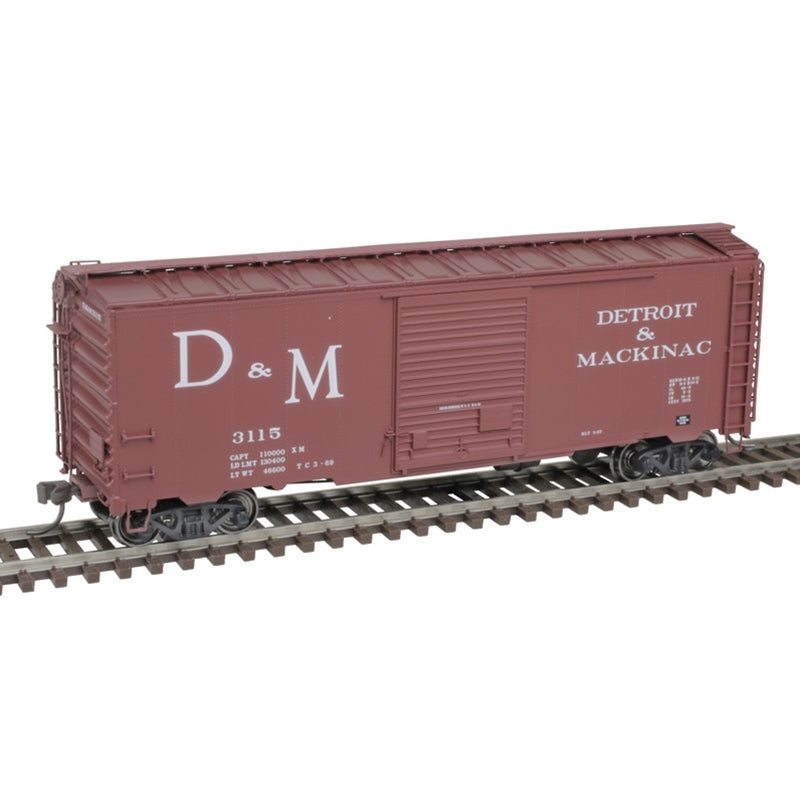 Atlas 20006815 HO Scale 40' Post War Boxcar Detroit and Mackinac D&M 3113