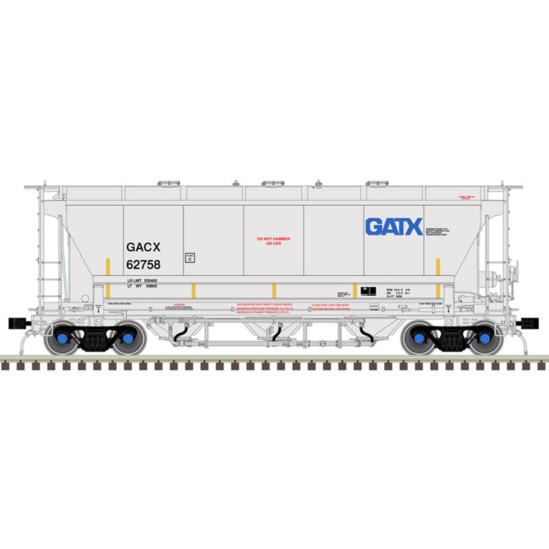 Atlas 20006838 HO Scale Trinity 3230 Covered Hopper GATX 62763