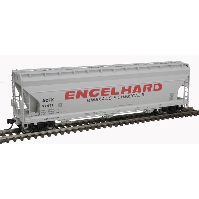 Atlas 20006933 HO Scale 3 Bay Covered Hopper Engelhard ACFX 47455