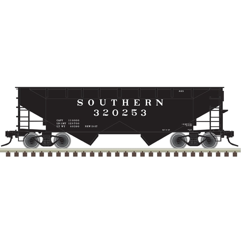 Atlas Trainman 20007430 HO Scale 2 Bay Offset Hopper Southern AGS 320101