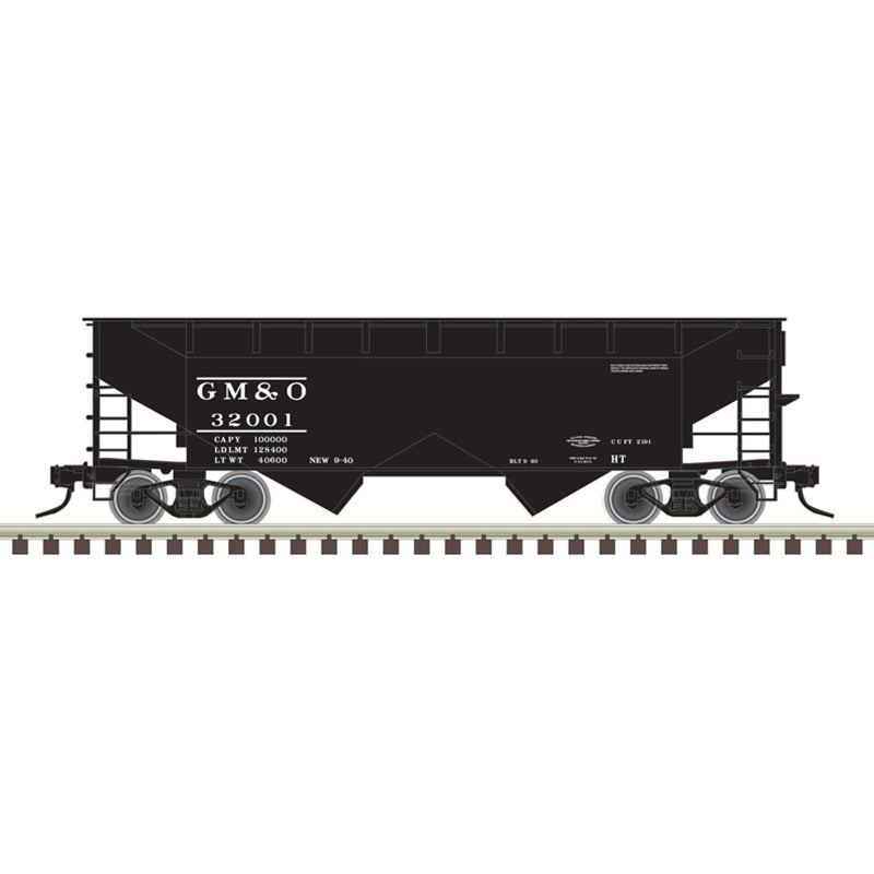 Atlas Trainman 20007433 HO Scale 2 Bay Offset Hopper Gulf, Mobile & Ohio GM&O 32001