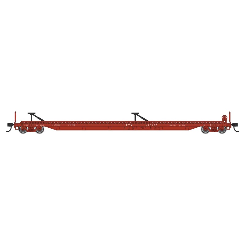 Walthers Mainline 910-5239 HO Scale 75' Piggyback Flatcar Trailer Train (Brown) TTX 70516