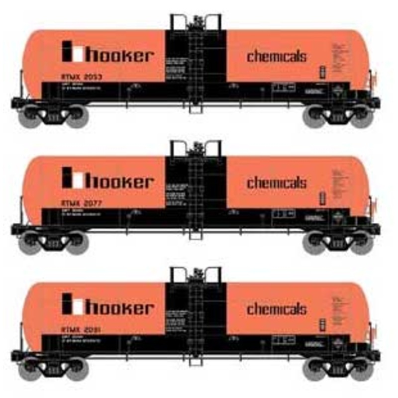 Athearn 15918 HO Scale RTC 20,900 Gallon Acid Tank Car RTMX 3 Pack