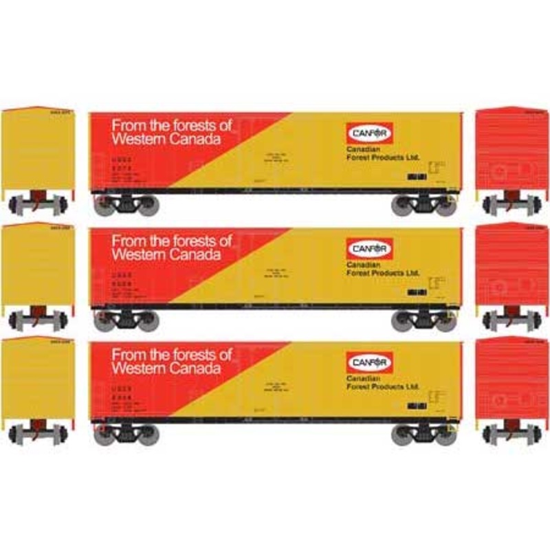 Athearn HO 76127 50' Youngstown Plug Door Boxcar Canfor USEX 3 Pack