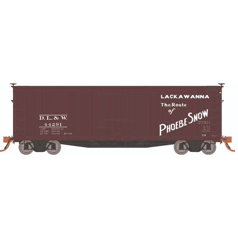 Rapido Trains 130119A HO Scale 40' DS Boxcar DL&W #s Vary (Phoebe Snow)