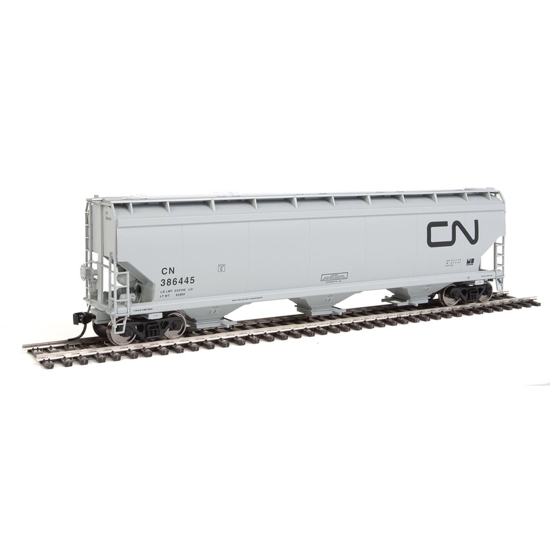 Walthers Mainline 910-7632 HO Scale 60' NSC 5150 3 Bay Covered Hopper Canadian National CN 386445