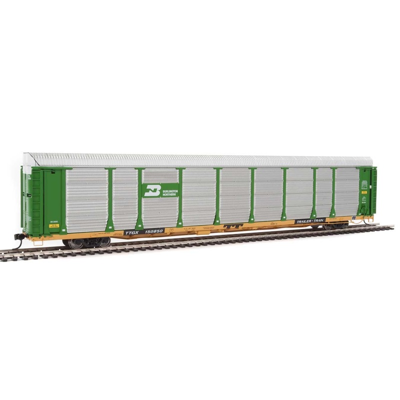 Walthers Proto 920-101324 HO Scale 89' Bi-level Auto Carrier Burlington Northern BN TTGX 150850