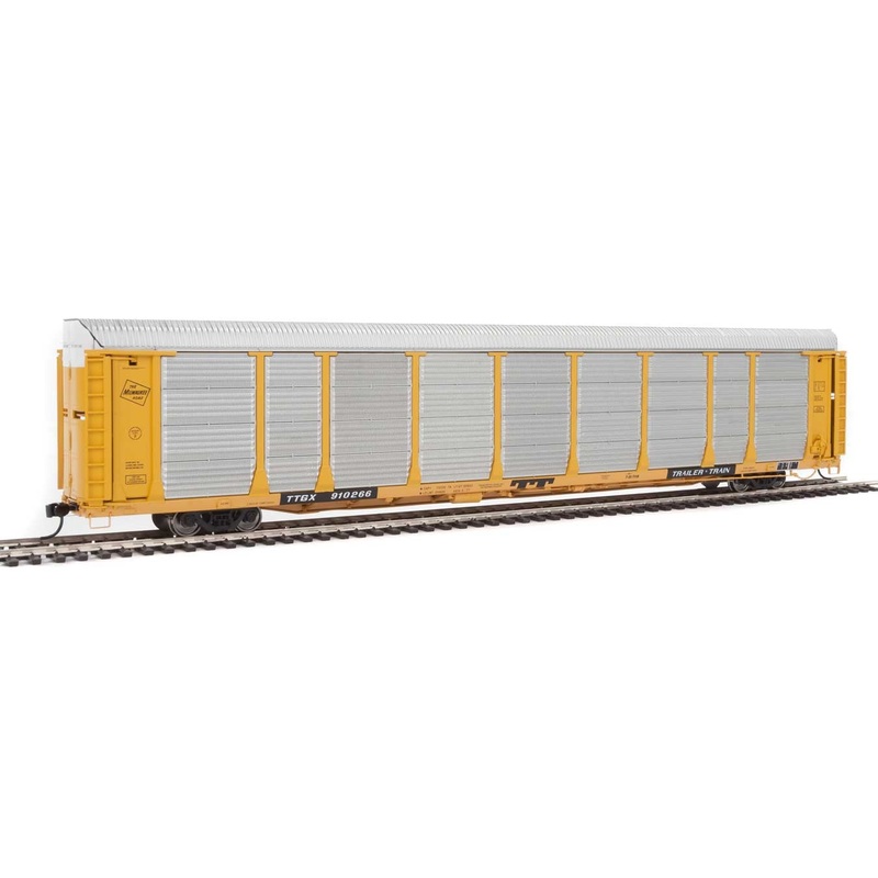 Walthers Proto 920-101341 HO Scale 89' Bi-level Auto Carrier Milwaukee Road MILW TTGX 910266
