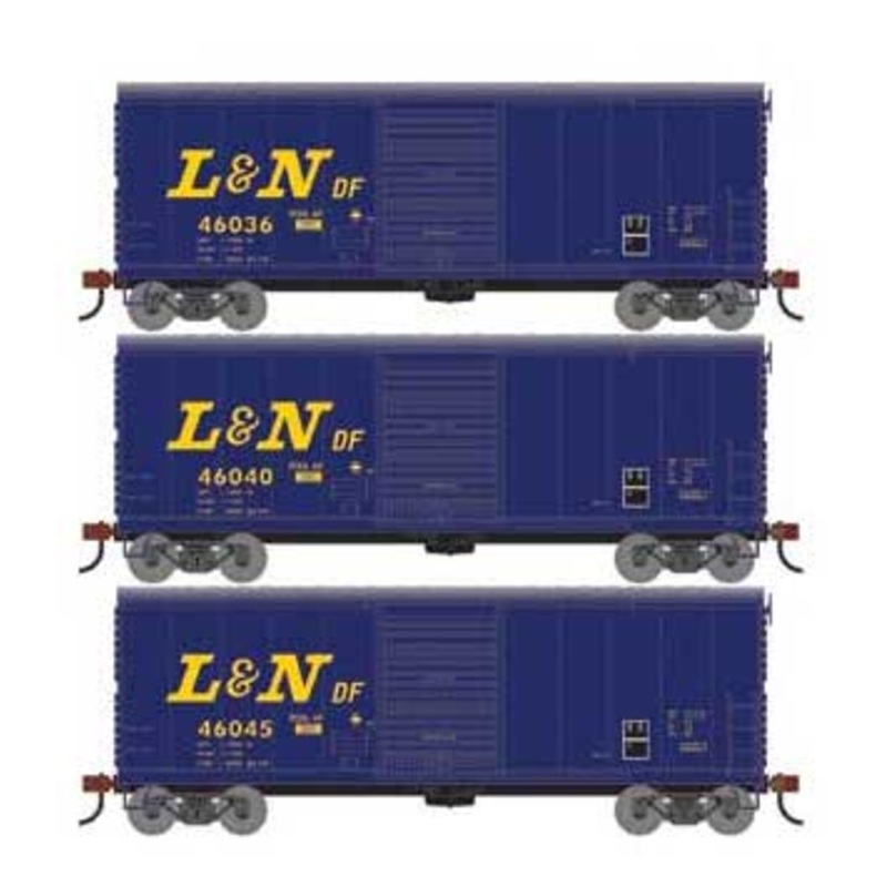 Athearn 67747 HO Scale RTR 40' Modernized Boxcar Louisville & Nashville L&N 3 Pack