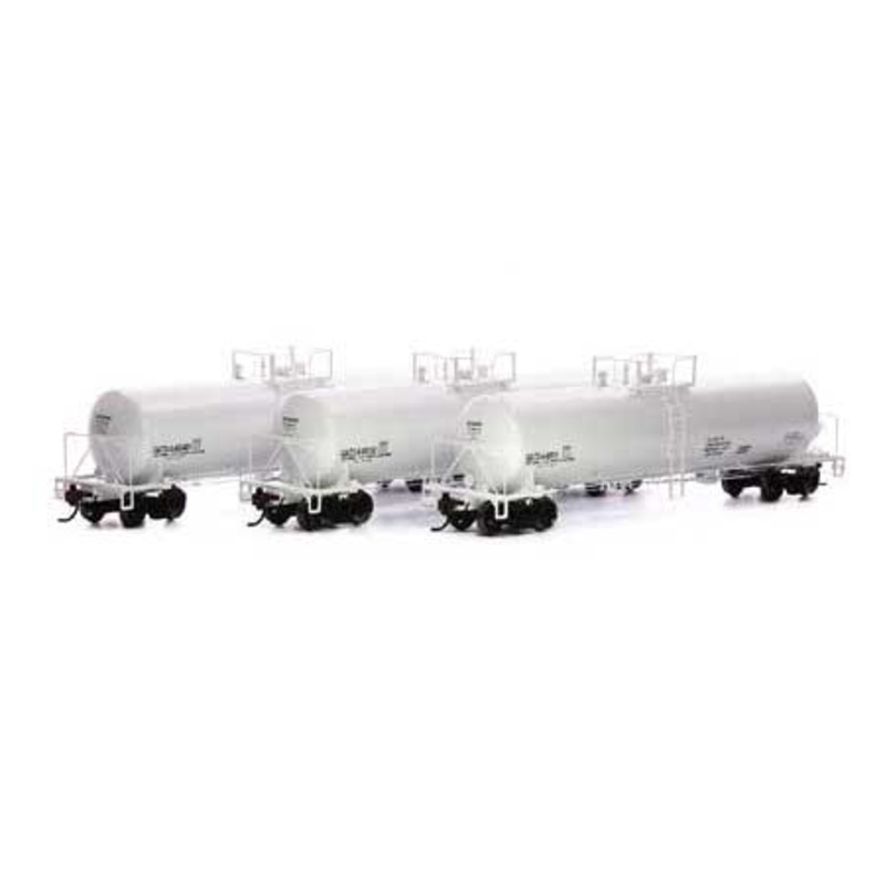 Athearn Genesis G40172 HO Scale GATC 20,000 Gal Tank Car White GATX 3 Pack