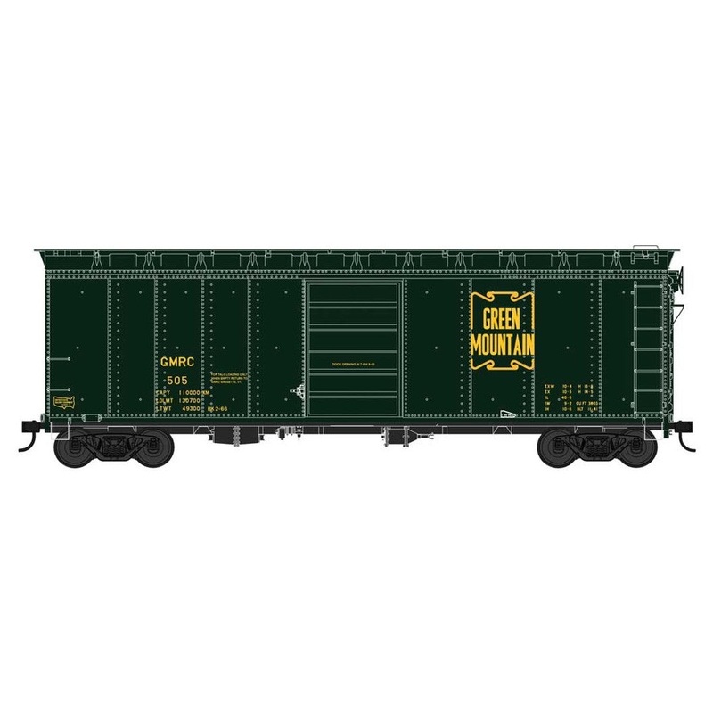 Bowser 42719 HO Scale 40' Boxcar Green Mountain GMRC 504