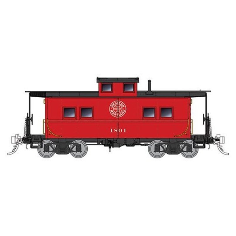 Rapido Trains 144022 HO Scale Northeastern Style Steel Caboose Fast Freight Western Maryland WM 1801
