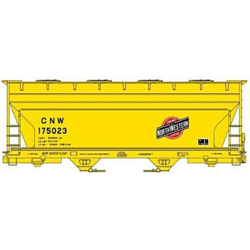 Accurail 2201 HO ACF 2-Bay Covered Hopper Chicago & North Western "Yellow" CNW 175023 Kit