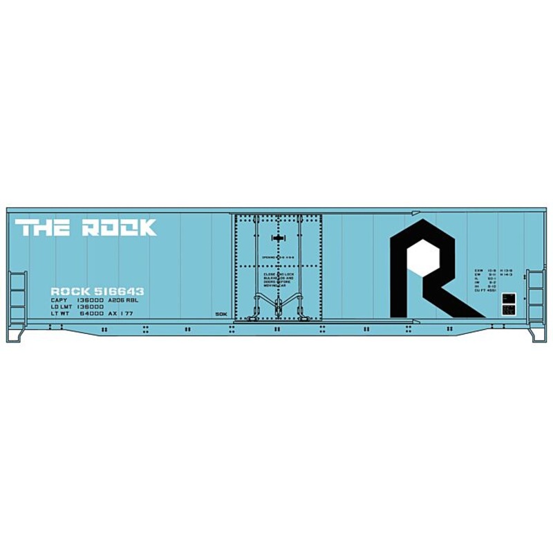 Accurail 5828 HO Scale 50' Insulated Welded Boxcar Rock Island RI 516643 Kit