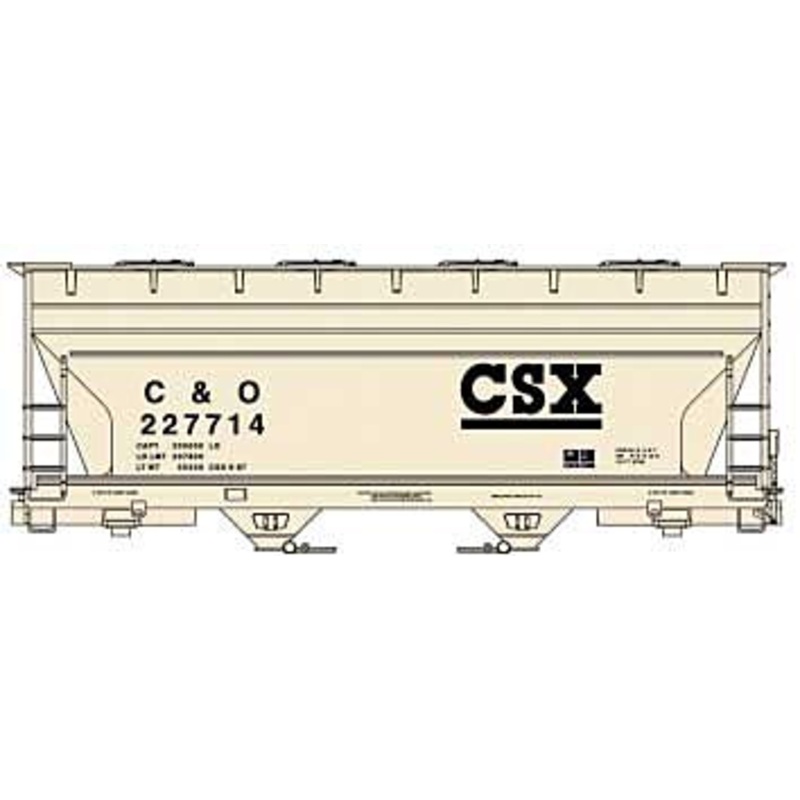 Accurail 81341 HO ACF 2-Bay Covered Hopper CSX Kit (Single Car)