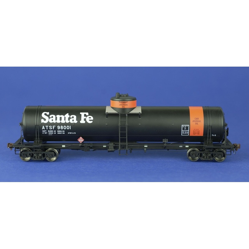 American Limited Models 1815 HO Scale GATC Welded Tank Car Santa Fe (Orange Journal Oil) ATSF 98001