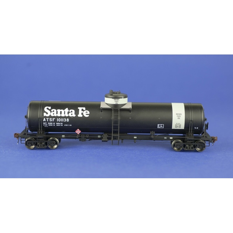American Limited Models 1834 HO Scale GATC Welded Tank Car Santa Fe (White/Diesel) ATSF 101138
