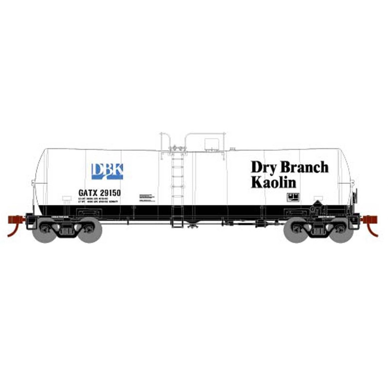 Athearn 16351 HO Scale 16k Clay Slurry Tank Car Dry Branch Kaolin GATX 29150