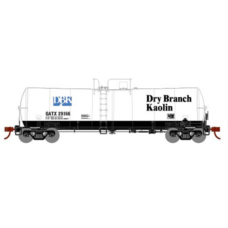 Athearn 16352 HO Scale 16k Clay Slurry Tank Car Dry Branch Kaolin GATX 29166