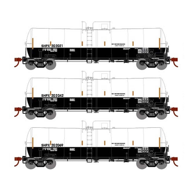 Athearn 16357 HO Scale 16k Clay Slurry Tank Car SHPX 3 Pack #1
