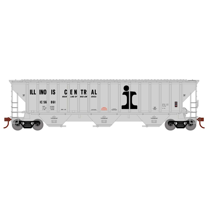 Athearn 18785 HO Scale PS 4740 Covered Hopper Illinois Central IC 56861