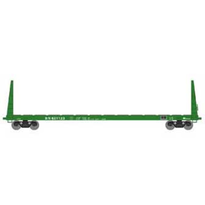 Athearn HO 90538 60' Bulkhead Flatcar Burlington Northern BN 621123