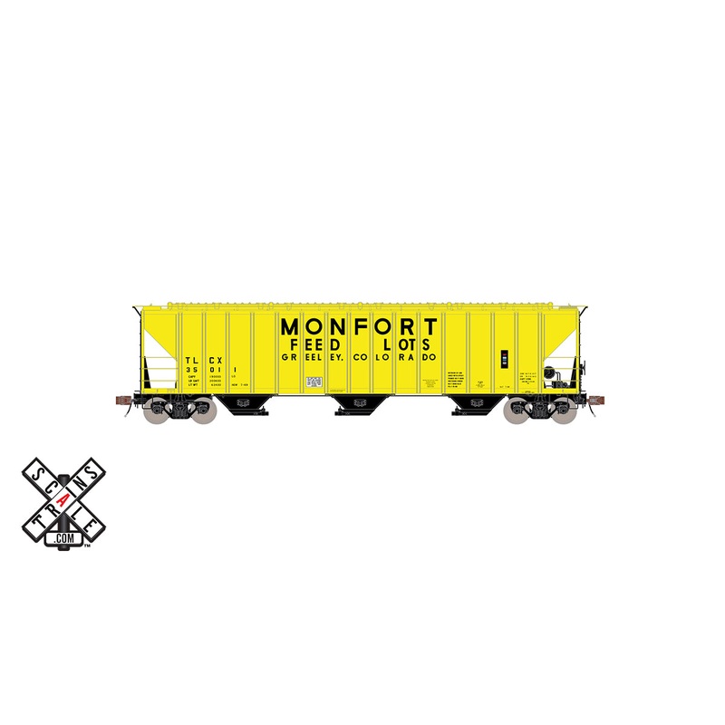 ScaleTrains 33046 HO Scale Rivet Counter PS-2CD 4785 Covered Hopper Monfort TLCX 35028