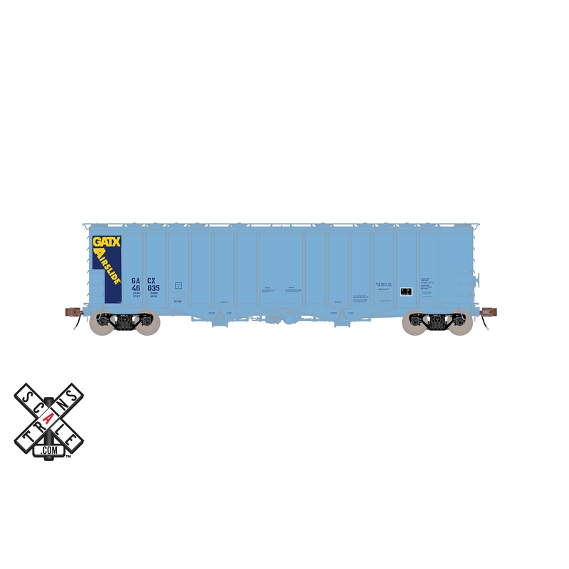 ScaleTrains HO Scale 32986 Rivet 4180 Airslide Hopper Blue GATX GACX 46635
