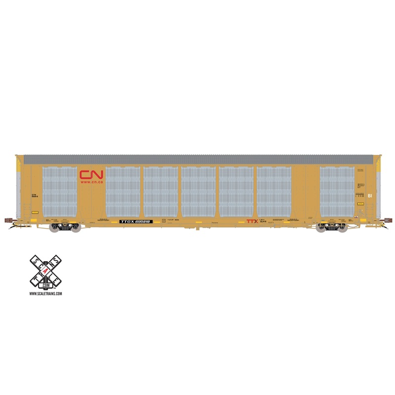 ScaleTrains Rivet 32748 HO Scale Gunderson Multi-Max Autorack Canadian National CN/TTGX 695818