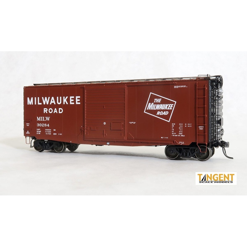 Tangent Scale Models 26013-01 HO Scale 40' PS-1 9' Door Boxcar Milwaukee Road MILW 30255
