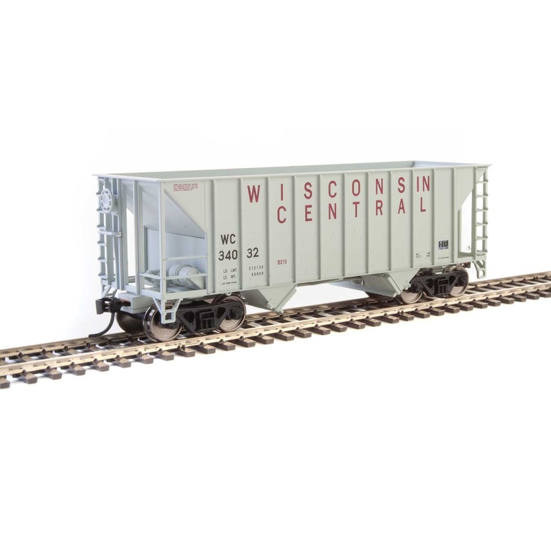 Walthers MainLine 910-6937 100 Ton 2 Bay Hopper Wisconsin Central WC 34032
