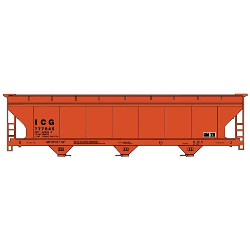 Accurail 20742 HO ACF 3-Bay Covered Hopper Illinois Central Gulf ICG 777845 Kit