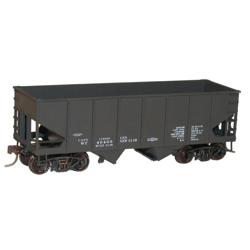 Accurail 2497 HO Scale USRA 55 Ton 2 Bay Open Hopper Kit Black Data Only