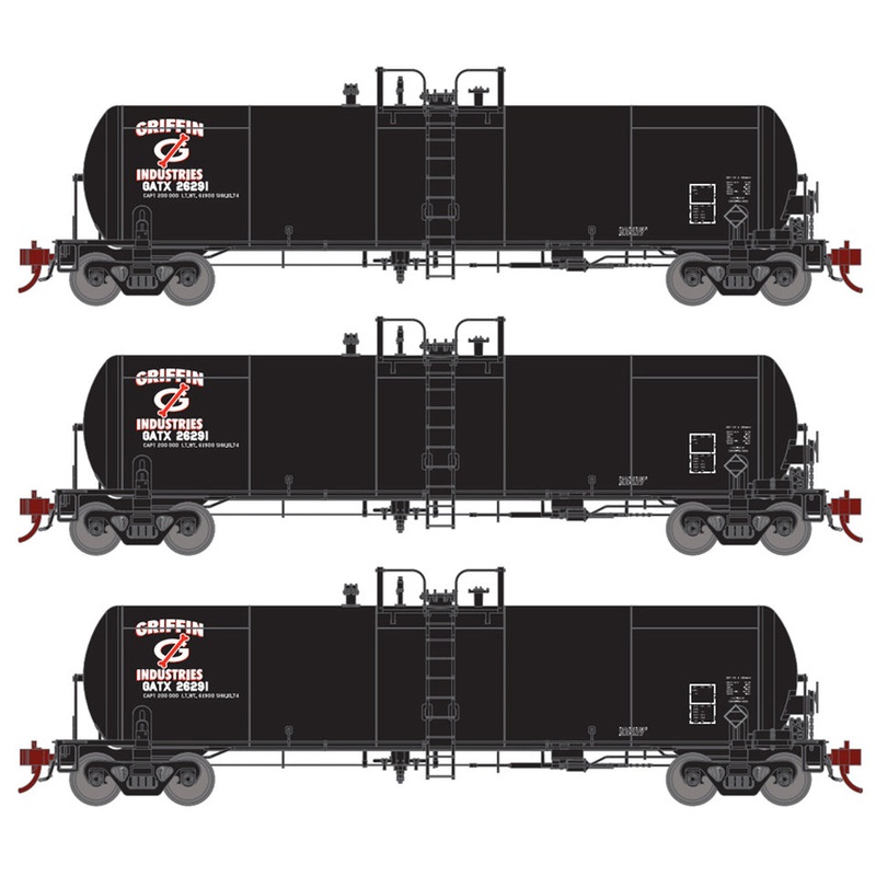 Athearn Genesis G40195 HO Scale GATC 20,000 Gal Tank Car GI GATX 3 Pack