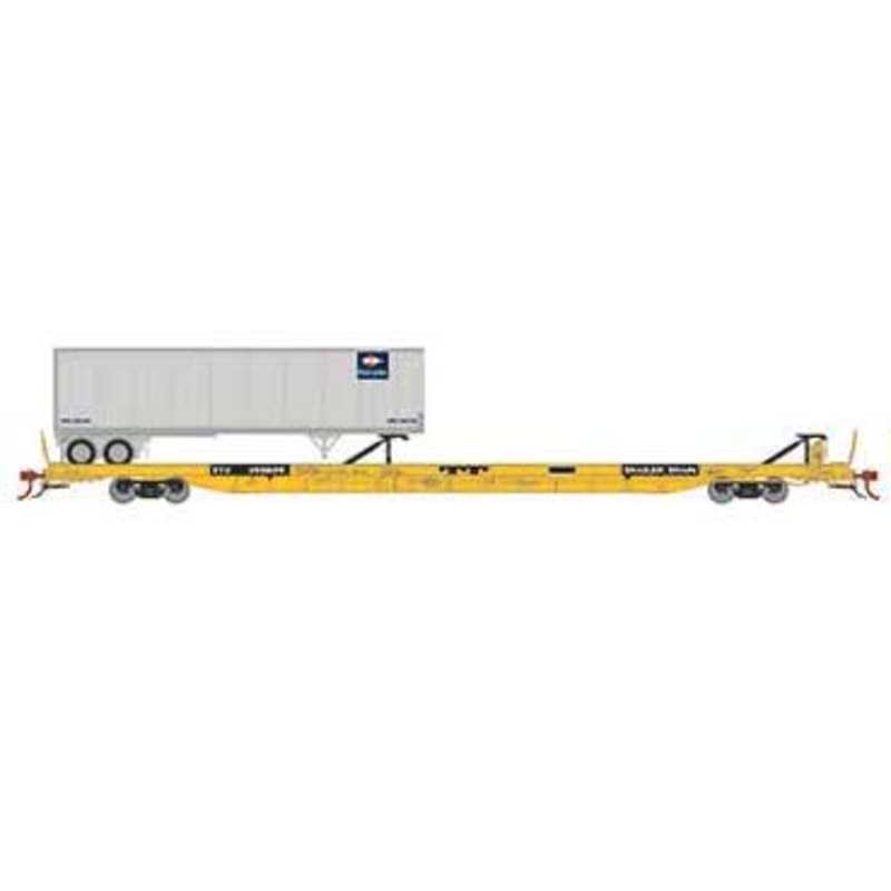Athearn Genesis G69608 HO Scale F89-F Flatcar Trailer Train TTX 155695 with Mo Pac Trailer