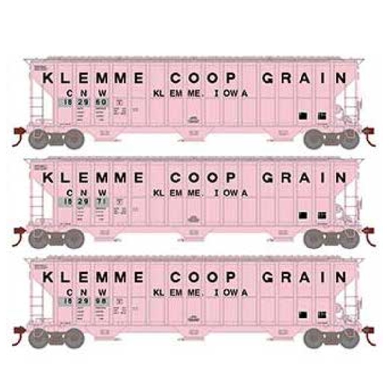 Athearn RTR 81585 HO 54' FMC 4700 Covered Hopper Patched C&NW 3 Pack