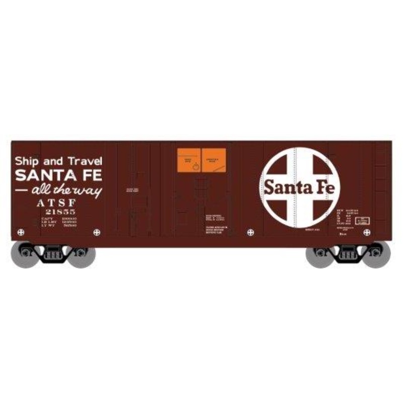 Roundhouse 1001 HO Scale 40' Grain Boxcar Santa Fe ATSF 21855