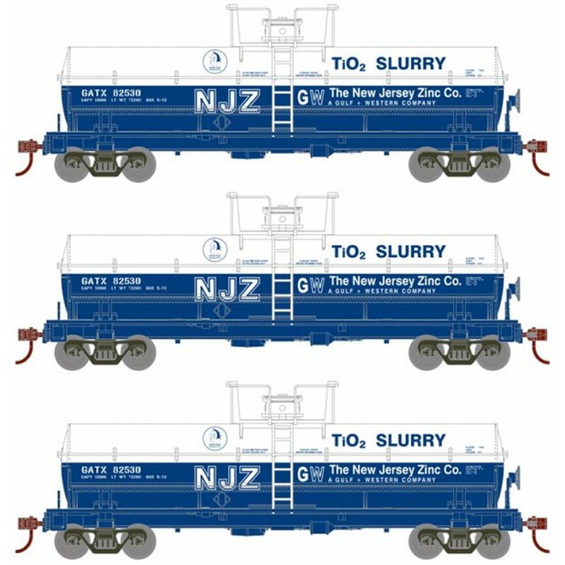 Roundhouse 1104 HO Scale cal Tank Car GATX 3 Pack